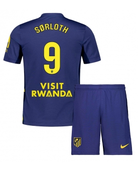 Billige Fotballdrakt Atletico Madrid Alexander Sorloth #9 Replika Bortedraktsett Barn 2025-26 Kortermet (med bukser)